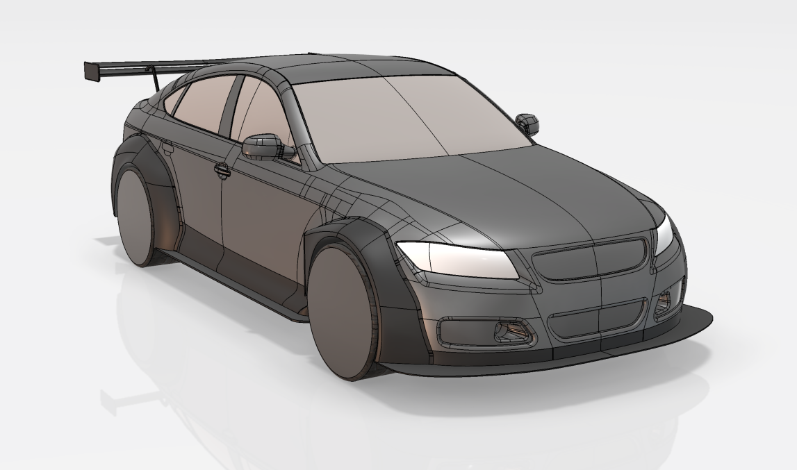 GT3 Drivaer full car — aerodynamic package overview